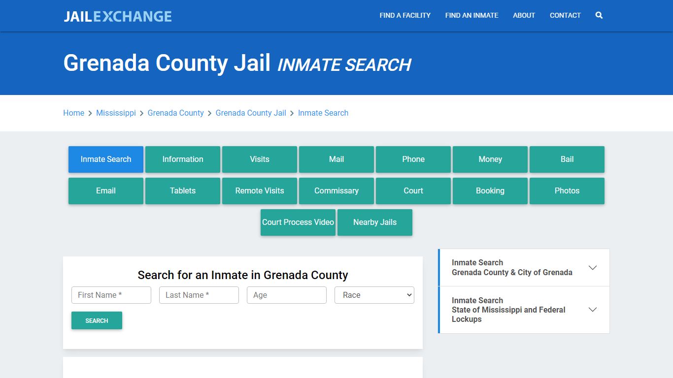 Grenada County Jail, MS Inmate Search: Roster & Mugshots